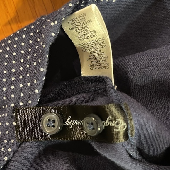 English Laundry M cotton long  sleeve button down in navy with polka dots - Picture 4 of 6